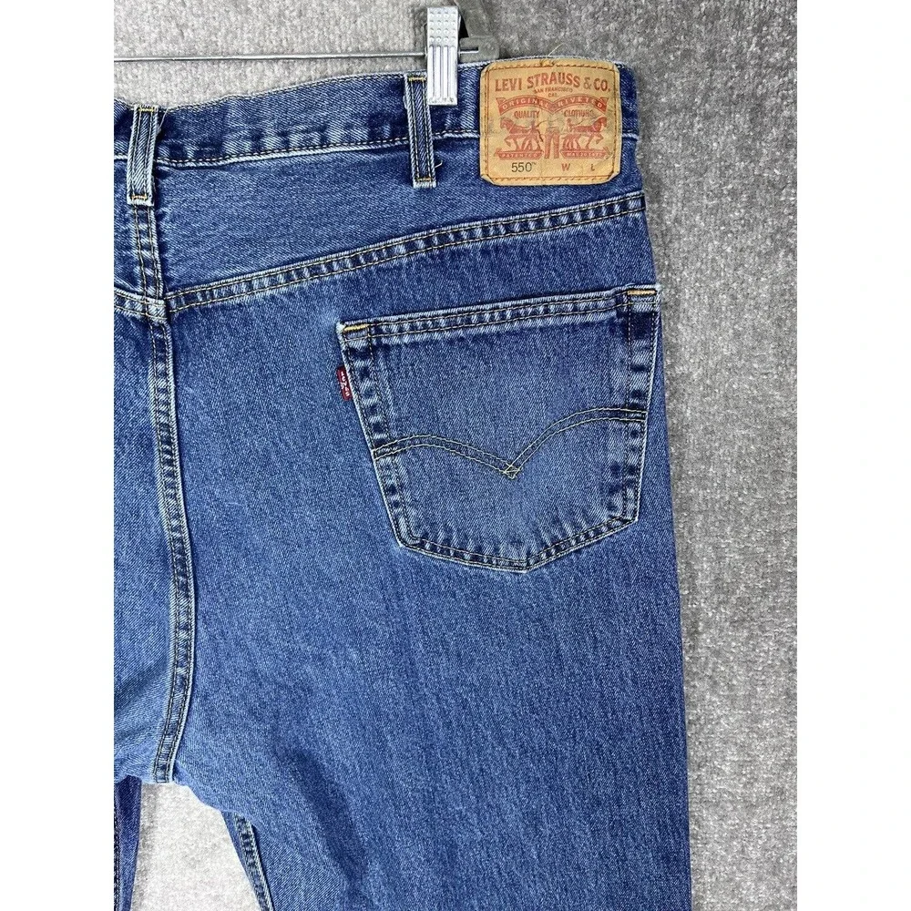 Levis 550 Straight Leg Jeans Mens Size‎ 46x30 Blue Denim Cotton
